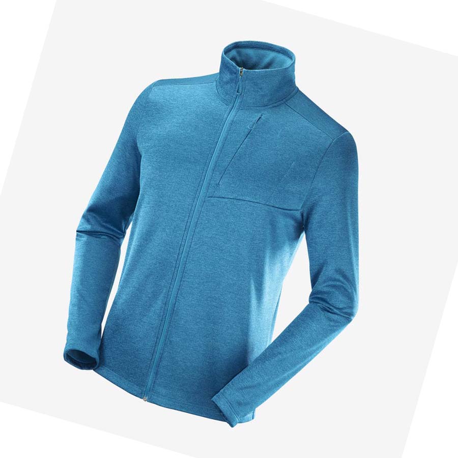 Sudadera Con Capucha Salomon ESSENTIAL LIGHTWARM HEATHER Hombre Azules | MX 3199NWY